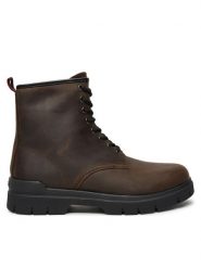 Hugo Kozaki Ryan 50536681 Brązowy. Brązowe buty zimowe męskie Hugo, bez wzorów, ze skóry, bez obcasa, bez zapięcia. Za 1,029.00 zł.