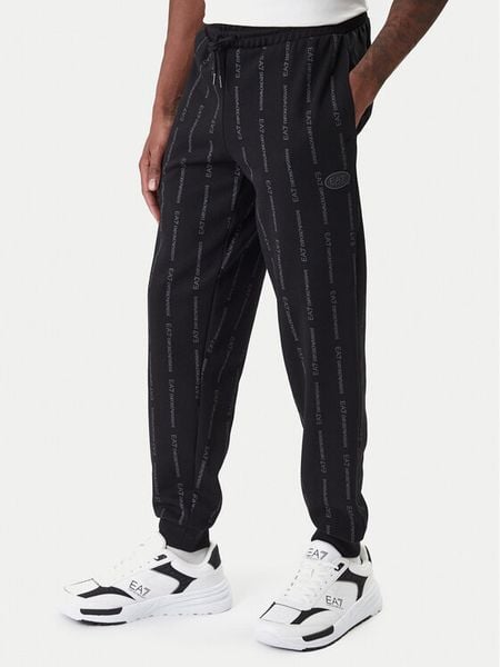 EA7 Emporio Armani Spodnie dresowe 7M001394 AF12660 FC039 Czarny Regular Fit. Czarne spodnie sportowe męskie EA7 Emporio Armani, l, bez wzorów, z bawełny. Za 559.99 zł.