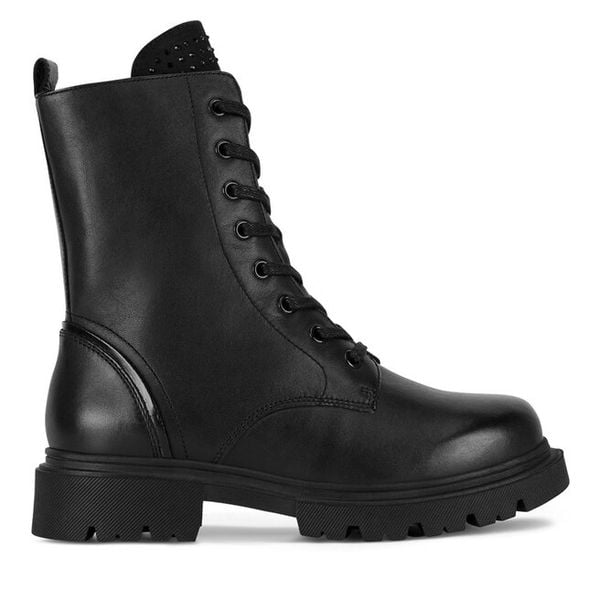 Trzewiki Sergio Bardi. Czarne botki damskie Sergio Bardi, bez wzorów, bez obcasa, na płaskiej podeszwie, bez zapięcia. Za 295.99 zł.