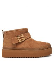 Tory Burch Botki 165421 Brązowy. Brązowe botki damskie Tory Burch, bez wzorów, ze skóry, bez obcasa, na płaskiej podeszwie, bez zapięcia. Za 1,169.00 zł.