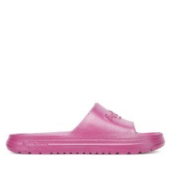 Klapki Pepe Jeans. Czerwone klapki damskie Pepe Jeans, bez wzorów, z jeansu, bez obcasa, bez zapięcia. Za 99.99 zł.