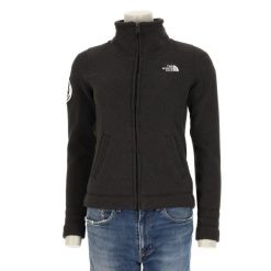 Second life - The North Face kurtka polar damska - Jak nowy. Czarne kurtki sportowe damskie The North Face, l, bez wzorów, z polaru, bez ramiączek, bez kaptura, narciarskie. Za 170.36 zł.