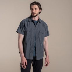 Koszula Craghoppers Kiwi II. Szare koszule męskie Craghoppers, m, bez wzorów, casualowe, bez kołnierzyka, bez ramiączek. W wyprzedaży za 210.05 zł.