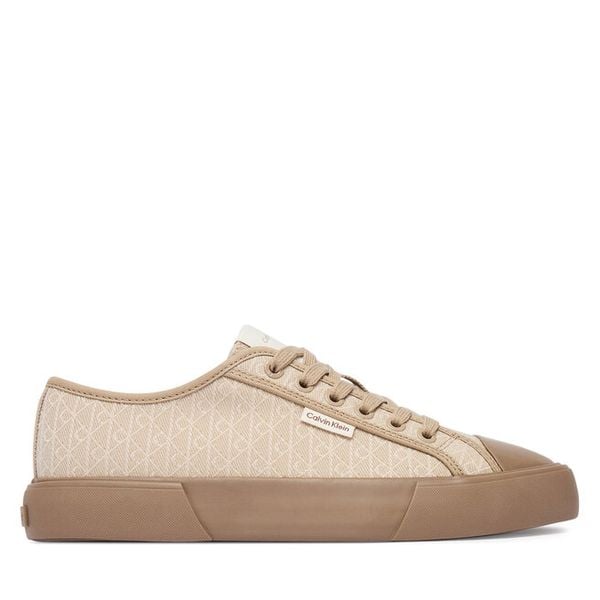 Trampki Calvin Klein. Brązowe trampki i tenisówki damskie Calvin Klein, bez wzorów, bez zapięcia. Za 219.99 zł.