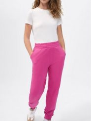 Sprandi Spodnie dresowe SP22-SPD102 Różowy Relaxed Fit. Czerwone spodnie dresowe damskie Sprandi, bez wzorów, z bawełny. Za 139.99 zł.