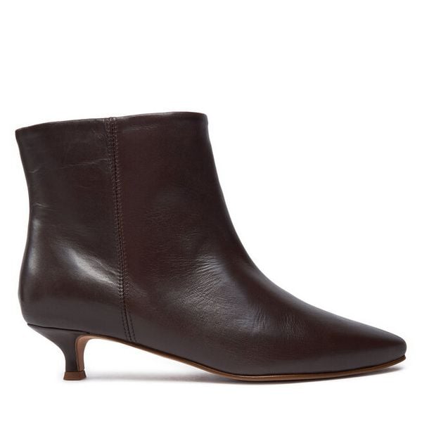 Botki Balagan. Brązowe botki damskie BALAGAN, bez wzorów, bez obcasa, na szpilce, bez zapięcia. Za 479.99 zł.