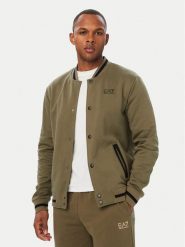 EA7 Emporio Armani Bluza 7M002146 AF10377 U7014 Khaki Regular Fit. Brązowe bluzy męskie EA7 Emporio Armani, l, bez wzorów, z bawełny, bez ramiączek, bez kaptura. Za 549.99 zł.