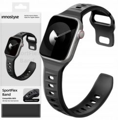 Innostyle INNOSTYLE PASEK DO ZEGARKA SMARTWATCH 42 44 45 46 49 MM SILIKONOWY CZARNY. Czarne zegarki smartwatch Innostyle, bez wzorów. Za 29.99 zł.