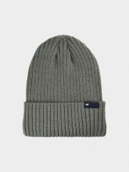 4F Czapka zimowa męska - zielona L. Brązowe czapki męskie 4F, na zimę, bez wzorów, z syntetyku. Za 69.99 zł.