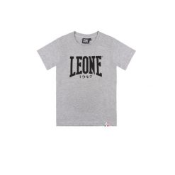 Leone 1947 Basic Kurzarm-T-Shirt z dużym logo dla Kinder. Czarne t-shirty damskie LEONE 1947 APPAREL, bez wzorów, z bawełny, sportowe, bez kołnierzyka, bez ramiączek. W wyprzedaży za 48.42 zł.