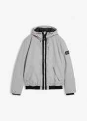Zimowa kurtka o kroju regular fit. Szare kurtki sportowe męskie bonprix, na zimę, m, bez wzorów. Za 349.99 zł.