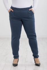 Klasyczne grafitowe spodnie Nita ze zwężoną nogawką PLUS SIZE XXL. Szare spodnie materiałowe damskie Nasi partnerzy, bez wzorów, z elastanu, biznesowe, plus size, krótkie. Za 159.90 zł.