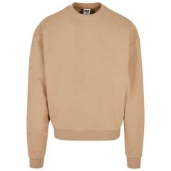 Bluza Urban Classics Ultra Heavy Crew. Brązowe bluzy męskie Urban Classics, m, bez wzorów, bez ramiączek, bez kaptura. Za 244.50 zł.