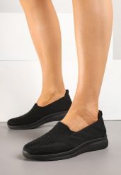 Czarne Tenisówki z Elastyczną Cholewką Tunessa. Czarne trampki i tenisówki damskie Born2be, bez wzorów, z jeansu, bez zapięcia. Za 79.99 zł.