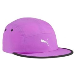 Czapka Puma Ess Running 5 Panel Corcra. Czerwone czapki damskie Puma, bez wzorów, z materiału. Za 149.99 zł.