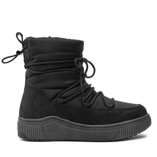 Śniegowce Tamaris. Czarne śniegowce damskie Tamaris, bez zapięcia. Za 369.99 zł.