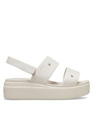 Crocs Sandały Brooklyn 4U 210676 Beżowy. Brązowe sandały damskie Crocs, bez wzorów, z tworzywa sztucznego, bez obcasa, na płaskiej podeszwie, bez zapięcia. Za 259.99 zł.