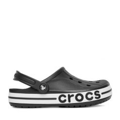 Klapki Crocs. Czarne klapki damskie Crocs, bez wzorów, bez obcasa, bez zapięcia. Za 179.99 zł.