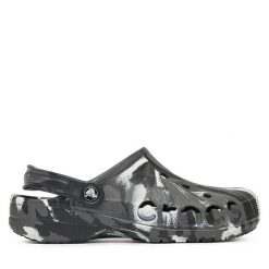 Klapki Crocs. Czarne klapki damskie Crocs, bez wzorów, bez obcasa, bez zapięcia. Za 189.99 zł.