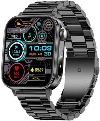 Smartwatch Colmi P80 Czarny (P80 Steel Black). Czarne zegarki smartwatch Colmi, bez wzorów. Za 123.93 zł.