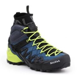 Buty trekkingowe Salewa Ms Wildfire Edge Mid Gtx 61350-8971 niebieskie. Niebieskie trekkingi męskie ze skóry, bez zapięcia. Za 1,203.68 zł.