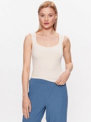 Triumph Koszulka piżamowa Natural Spotlight Camisole 10214842 Écru Regular Fit. Koszule nocne damskie Triumph, bez wzorów, z lyocellu, bez ramiączek. Za 100.00 zł.