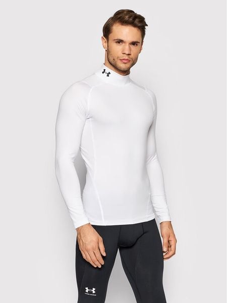 Under Armour Koszulka techniczna HeatGear® Mock 1369606 Biały Skinny Fit. Białe koszulki sportowe męskie Under Armour, m, bez wzorów, z syntetyku, bez ramiączek, do biegania. Za 99.99 zł.