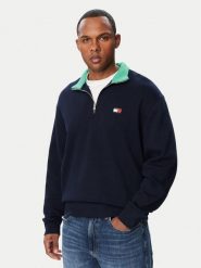 Tommy Jeans Bluza Branded DM0DM23605 Granatowy Regular Fit. Niebieskie bluzy męskie Tommy Jeans, m, bez wzorów, z bawełny, bez ramiączek, bez kaptura. Za 489.99 zł.