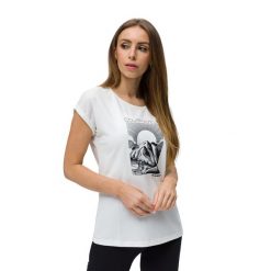 Koszulka trekkingowa damska Mammut Mountain Courmayeur. Białe bluzki damskie Mammut, xs, bez wzorów, sportowe, bez kołnierzyka, bez ramiączek. Za 109.99 zł.