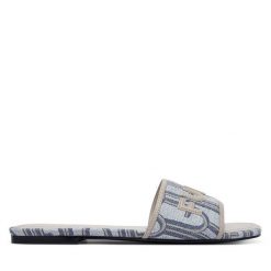 Klapki Furla. Niebieskie klapki damskie Furla, bez wzorów, bez obcasa, bez zapięcia. Za 869.99 zł.