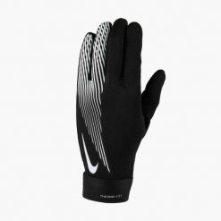 Rękawiczki Nike sportowe Academy Therma-FIT. Czarne rękawiczki męskie Nike, na zimę, bez wzorów, z gumy. Za 95.99 zł.