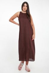 Sukienka lniana Ukara ECOALF. Sukienki damskie Ecoalf, l, bez wzorów, bez kołnierzyka, bez ramiączek. Za 749.00 zł.