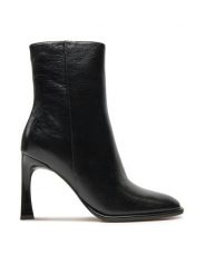 MICHAEL Michael Kors Botki Kelsea 40F4KLHE6L Czarny. Czarne botki damskie MICHAEL Michael Kors, bez wzorów, ze skóry, bez obcasa, na słupku, bez zapięcia. Za 699.99 zł.