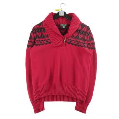Damski czerwony sweter. Czerwone swetry nierozpinane damskie Ralph Lauren, m, bez wzorów, eleganckie, bez kołnierzyka, bez ramiączek. Za 51.08 zł.