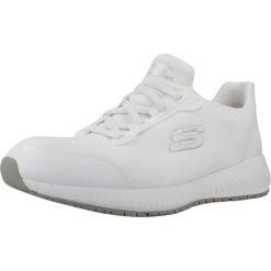 Obuwie Sportowe Damskie Skechers Work: Squad SR Biały. Białe obuwie sportowe damskie Skechers, bez wzorów, z syntetyku, bez zapięcia, trekkingowe, Skechers Sport. Za 300.75 zł.