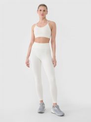 4F Legginsy treningowe bezszwowe damskie - białe M/L. Białe legginsy damskie 4F, l, bez wzorów, z dzianiny, z podwyższonym stanem, na fitness i siłownię. W wyprzedaży za 79.99 zł.