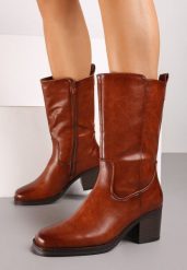Brązowe Botki na Obcasie w Stylu Sztybletów z Lekkim Ociepleniem Terelle. Brązowe botki damskie Born2be, bez wzorów, z jeansu, eleganckie, bez obcasa, na obcasie, bez zapięcia. Za 169.99 zł.