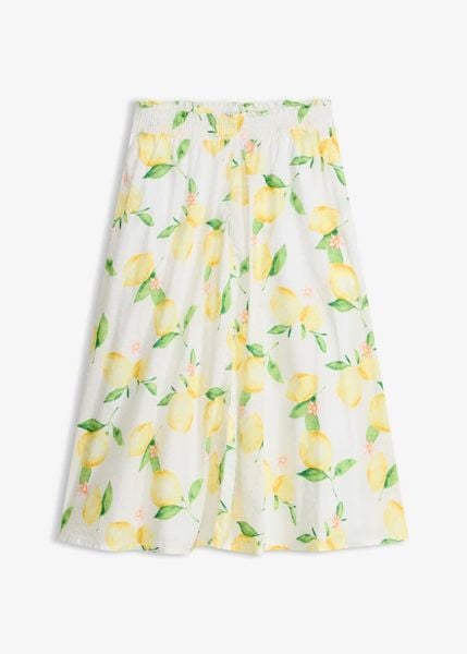 Spódnica midi z czystej bawełny. Białe spódnice damskie bonprix, bez wzorów, z bawełny, maxi. Za 69.99 zł.