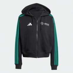 BLUZA Z KAPTUREM MERCEDES - AMG PETRONAS FORMULA ONE TEAM DNA FULL ZIP. Białe bluzy damskie Adidas, xl, bez wzorów, z bawełny, bez ramiączek, z kapturem. Za 279.00 zł.