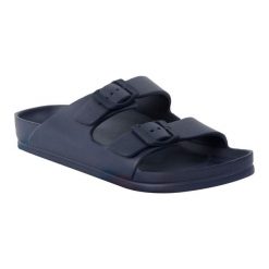 Klapki Damskie Lady Brooklyn. Niebieskie klapki damskie Regatta, bez wzorów, z materiału, z otwartym noskiem, bez obcasa, na obcasie, bez zapięcia. Za 88.99 zł.