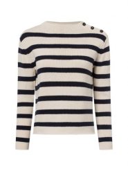 Weekend Max Mara Sweter z dzianiny - Maglia Kobiety Bawełna niebieski|biały, XS. Białe swetry nierozpinane damskie Weekend Max Mara, xs, bez wzorów, z bawełny, bez kołnierzyka, bez ramiączek. Za 1,099.95 zł.