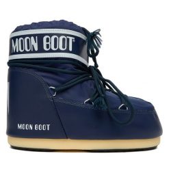 Śniegowce Moon Boot. Niebieskie śniegowce damskie Moon Boot, bez zapięcia. Za 759.99 zł.