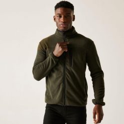 Polar męski rozsuwany Aidey. Zielone bluzy sportowe męskie Regatta, m, bez wzorów, z polaru, bez kaptura, trekkingowe. W wyprzedaży za 254.65 zł.