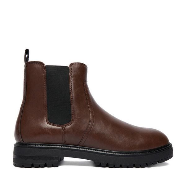 Sztyblety Lanetti. Brązowe botki męskie Lanetti, bez wzorów, bez obcasa, bez zapięcia. Za 189.99 zł.