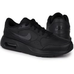 Buty męskie sportowe sneakersy Nike AIR MAX SC LEA. Czarne buty sportowe męskie Nike, bez wzorów, bez zapięcia, nike air max. Za 429.00 zł.