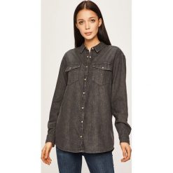 Tommy Jeans - Koszula. Szare koszule damskie Tommy Jeans, m, bez wzorów, z bawełny, casualowe, bez kołnierzyka, bez ramiączek. Za 299.90 zł.