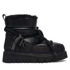Botki REPLAY. Czarne botki damskie Replay, bez wzorów, bez obcasa, na płaskiej podeszwie, bez zapięcia. Za 609.99 zł.