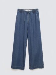 Jeansy damskie wide z pasem na gumkę niebieskie Suzie 387. Niebieskie jeansy damskie BIG STAR, bez wzorów, z denimu, eleganckie, z podwyższonym stanem. Za 299.99 zł.