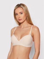 Calvin Klein Underwear Biustonosz bezfiszbinowy 000QF6017E Beżowy. Brązowe biustonosze Calvin Klein Underwear, bez wzorów, z syntetyku. Za 199.99 zł.