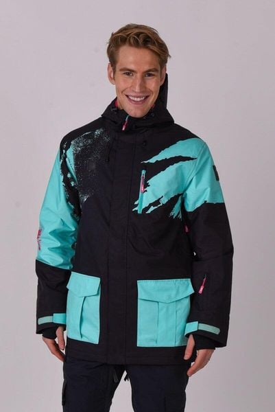 Kurtka Afterparty Black & Mint męska. Czarne kurtki sportowe męskie OOSC, na zimę, l, bez wzorów, z materiału, z kapturem, narciarskie. Za 1,445.99 zł.